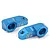 Two blue anodized aluminium suspension mounts for Tamiya XV-01, featuring laser-etched Yeah Racing branding and 1XM model designation.