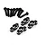 Yeah Racing Aluminium Lower Shock Mount Set 4Pcs - Black KYMX-013BK