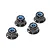 HPI 4mm Black Steel Flanged Nyloc Nuts 4Pcs Z684