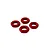 ARRMA Aluminium 17mm Serrated Wheel Nuts 4Pcs - Red AR310906
