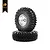 Hobby Plus 1.0" Grabber MT Tyres on Chrome Rims - Beadlocked Wheel Set 240067