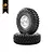 Hobby Plus 1.0" T-Finder AT Tyres on Chrome Rims - Beadlocked Wheel Set 240068