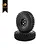 Hobby Plus 1.0" Grabber MT Tyres on Black Rims - Beadlocked Wheel Set 240081