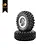 Hobby Plus 1.0" Super Soft MT Crawler Tyres on Grey Rims - Beadlocked Wheel Set 604002