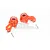 GPM Orange Aluminium Steering Hubs 2Pcs TXMS021-OR