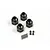 Kyosho Gunmetal Aluminium Narrow Wheel Hubs w/ Hardware (17mm) 4Pcs IFW327GM