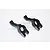 GPM Black Aluminium Rear Hub Carriers 2Pcs CRA022-BK