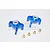 GPM Blue Aluminium Steering Hubs 2Pcs WR021-B