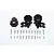 GPM Black Aluminium Front Portal Steering Hubs Set 4Pcs TRX4021-BK