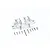 GPM Silver Aluminium Inner Portal Axle Steering Hubs 2Pcs SCX3021B-S