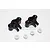 GPM Black Aluminium Front or Rear Axle Carriers 2Pcs ERV021-BK