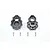 GPM Black Aluminium Rear Inner Portal Drive Housing 2Pcs TRX4022B-BK