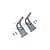 GPM Silver Grey Aluminium Rear Wing Mounts 2Pcs MAI040RB-GS