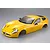 A yellow Killerbody 1/10 scale Alfa Romeo TZ3 Corsa RC car body shell viewed from a high angle against a grey background.