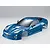 A metallic blue Killerbody 1/10 scale Corvette GT2 RC car body shell viewed from a high angle against a plain white background.