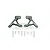 GPM Black Aluminium Rear Shock Towers 2Pcs TRX4030A-BK