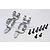GPM Grey Silver Aluminium Rear Shock Mounts 2Pcs RR030-GS