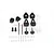 GPM Black Aluminium Rear Suspension & Drivetrain Performance Upgrade Set TRX4H100R-BK