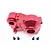 A red anodised aluminium rear gearbox case for an HPI Baja 5B RC car, shown with four included black mounting screws on a white background.
