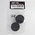 RGT 1.9 inch black 6-spoke beadlock RC wheels in original plastic packaging with chrome dust covers and mounting hardware.