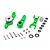 GPM Green Aluminium Steering Assembly Set w/ Servo Saver TXM048N-G