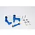 GPM Blue Aluminium Steering Bell Crank/Drag Link Assembly RUS048-B