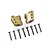 GPM Racing brass weighted rear linkage mounts for RC cars, including two mounts marked RL and RR with 24g weight and eight mounting screws.