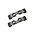 Two black aluminium suspension arm mounts for RC cars by GPM Racing, shown from a top-down perspective on a white background.