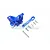 GPM Blue Aluminium Motor Mount w/ Heat Sink Fins 2Pcs UDR018-B