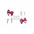 GPM Red Aluminium Front & Rear Magnetic Body Posts 4Pcs MAG201FRA-R