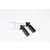 Two black aluminium RC front body posts by GPM Racing, shown against a white background with a faint brand watermark.