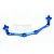 A blue anodized aluminium RC car body post mount by GPM Racing, featuring two vertical posts and a central mounting bar.