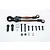 GPM Black Aluminium 25T Servo Horn w/ Servo Saver & Spring Steel Adjustable Steering Linkages 3Pcs LB160STM-BK