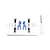 GPM Blue Aluminium Sway Bar Arms & Stainless Steel Sway Bar & Turnbuckles 5Pcs SUDR312FS-B