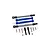 GPM Blue Aluminium Rear Sway Bars w/ Stainless Steel Turnbuckles 4Pcs LU4312RS-B