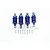 GPM Blue Aluminium Front & Rear Adjustable Shocks 4Pcs GT4750FR-B-P-BEBK