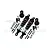 GPM Black Aluminium 70mm Front Adjustable Shocks 2Pcs w/ Mount Protector LB070F/PBT-BK-S-BEBK