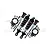 GPM Black Aluminium 75mm Rear Adjustable Shocks 2Pcs w/ Mount Protector LB075R/PBT-BK-S-BEBK
