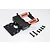 GPM Racing black aluminium front bumper set for Traxxas Craniac with orange springs and mounting screws.