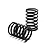 HPI 13x25x1.7mm 7 Coil Shock Springs Black 2Pcs 6831