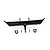 GPM Racing black aluminium rear bumper for RC cars, featuring a drop hitch, two D-rings, and mounting brackets against a white background.
