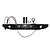 A black aluminium RC rear bumper with integrated LED lights, a tow ring, and mounting hardware on a white background.