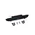 GPM Racing black aluminium front bumper for RC cars with two D-rings and mounting screws on a white background.
