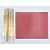 A red mesh protection curtain and several gold-coloured metal mounting strips for a 1/10 scale RC model.