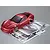 Killerbody 1/10 scale Corvette GT2 RC car body shell in iron oxide red, including decal sheet, instruction manual, and plastic accessory parts.