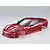 A 1/10 scale Killerbody Corvette GT2 RC car body shell painted in a metallic iron oxide red finish, shown from a high-angle front three-quarter view.