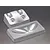 Two clear, vacuum-formed plastic light bucket inserts for a 1/7 scale RC car body.