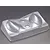 A clear, vacuum-formed plastic light bucket insert for a 1/7 scale RC Alfa Romeo 8C model.