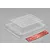 A clear plastic RC monster truck bed accessory with a strip of 3M VHB double-sided adhesive tape on a grey background.