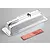 A chrome-plated RC monster truck rear bumper with a strip of 3M VHB double-sided adhesive tape.